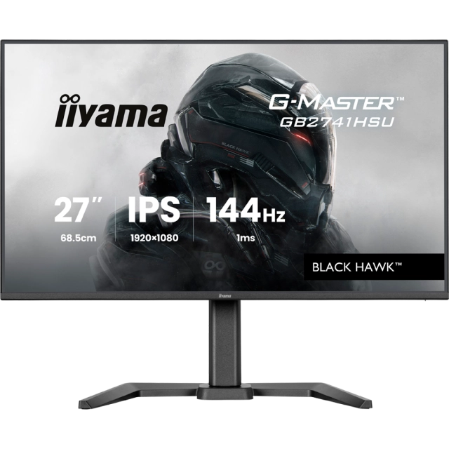 iiyama 27 inch IPS Gaming G-Master Black Hawk FreeSync 1920x1080 144Hz 300cd/m2 HDMI DisplayPort 1ms MPRT Adaptive Sync Speakers USB 2x 2.0 Black Tuner 15cm Height Adj Stand