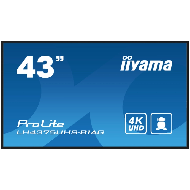 iiyama 43" 4K UHD Professional Digital Signage 24/7 display featuring Android OS, FailOver and Intel® SDM slotChoose non-stop high performance and reliability with the ideal all-in-one signage solution for mission critical environments.