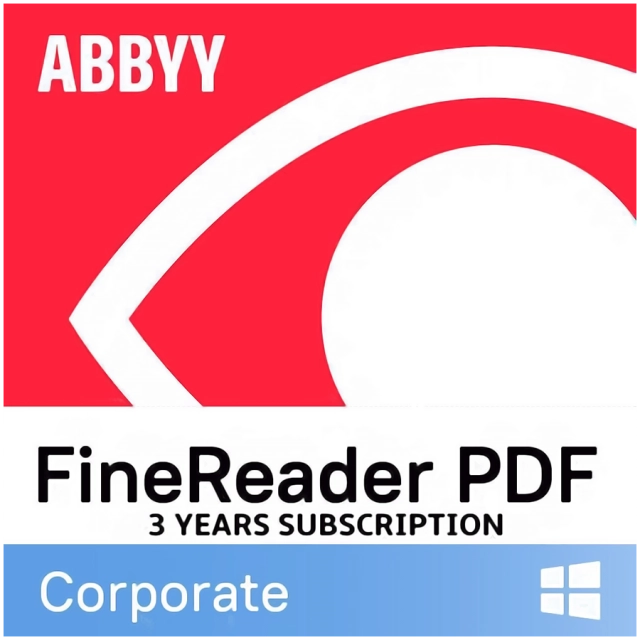 ABBYY FineReader PDF Corporate, Single User License (ESD), Subscription, 3y