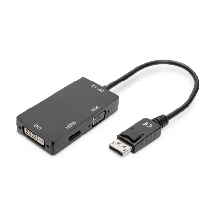 Adapter konverter Displayport - HDMI+VGA+DVI crni