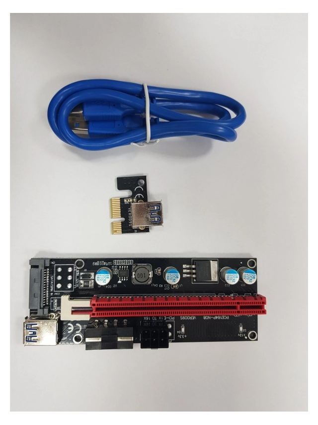 Adapter NoNAME USB Riser/Extender 3 konektora 009s