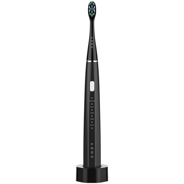 AENO SMART Sonic Electric toothbrush, DB2S: Black, 4modes +8 smart, wireless charging, 46000rpm, 90 days without charging, IPX7