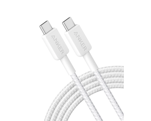 ANKER 322 USB tip-C na USB tip-C kabl M/M 1.8m, 60W, pleteni, beli 