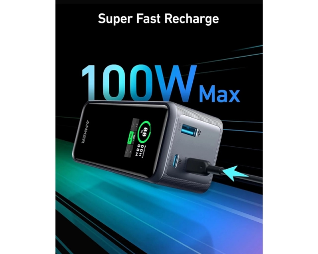 ANKER Prime 20000mAh, 200W, Power Bank za laptop crni 