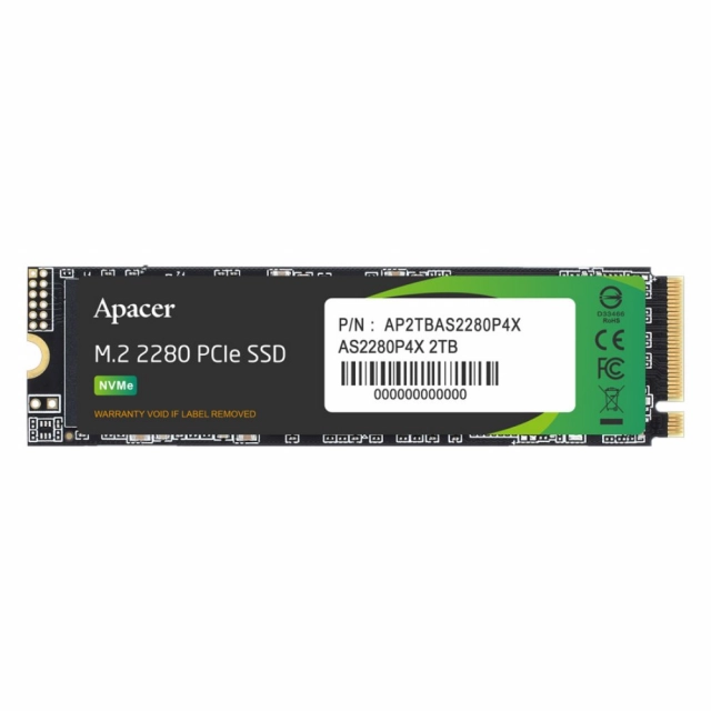 APACER 512GB AS2280P4X M.2 PCIe SSD AP512GAS2280P4X-1 