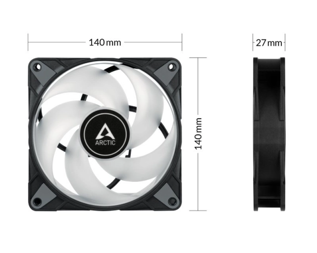 ARCTIC P14 PWM PST A-RGB 140mm ventilator crni (ACFAN00239A) 