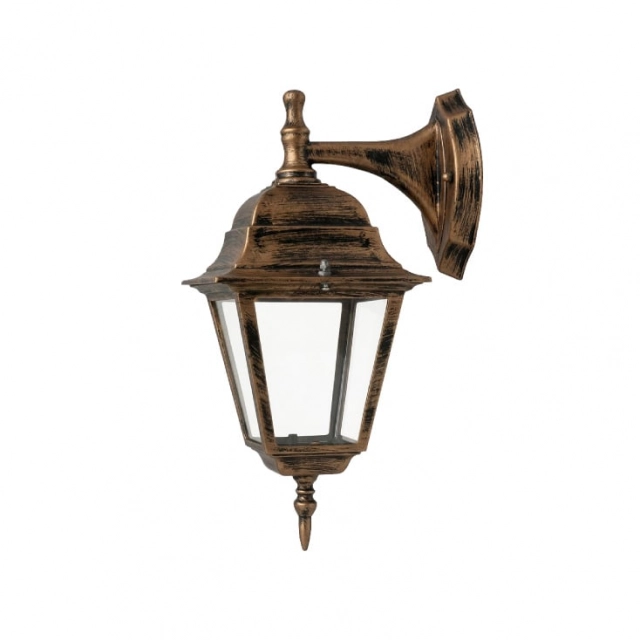 ARTE ILLUMINA kvadratna zidna baštenska svetiljka E27, IP44, bronza 154-55107
