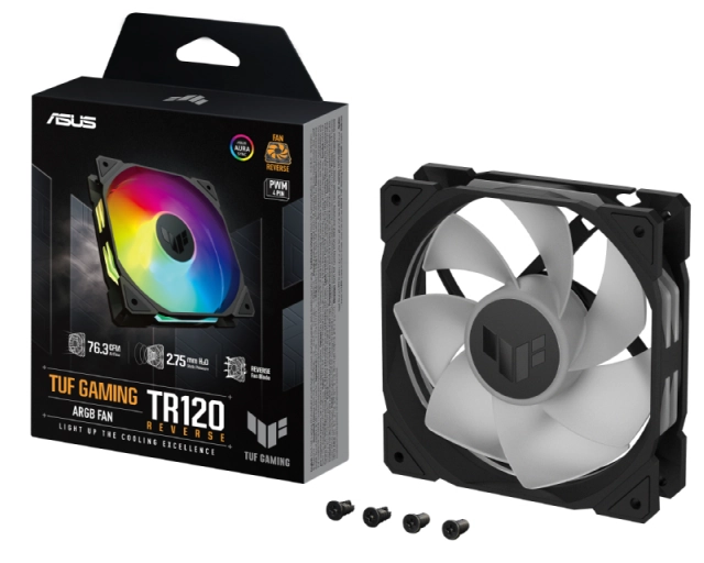 ASUS TUF GAMING TR120 ARGB REVERSE BLACK ventilator 