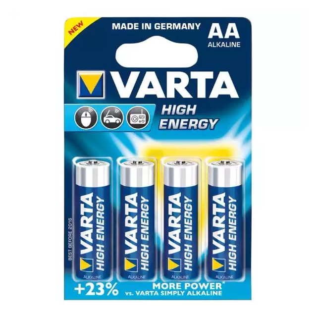 Baterija Varta LR6 High Energy AA, nepunjiva 1/4
