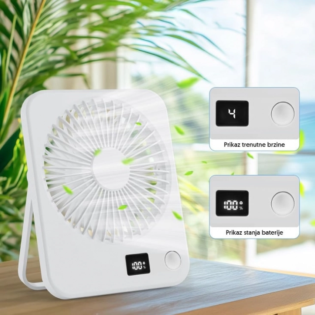 Beli stoni USB mini ventilator sa displejem 17417-5919WH