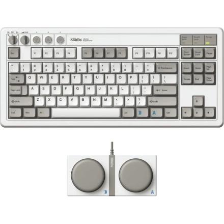 Bežična tastatura 8BitDo Retro 87/mehanička/white + Dual Super Buttons