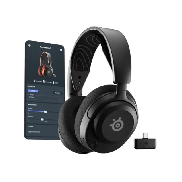Bežične slušalcie sa mikrofonom SteelSeries Arctis Nova 5 Black