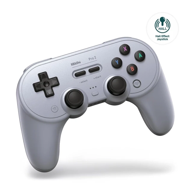 Bežični gamepad 8BitDo Pro 2 BT/2.4Ghz/Multi platform/Vibracija/Hall Effect/TMR/Gray