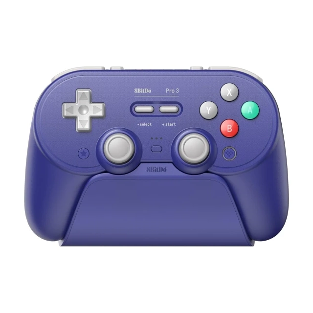 Bežični gamepad 8BitDo Pro 3 BT/2.4Ghz/Multi platform/Vibracija/Hall Effect/TMR/Purple edition+Dock