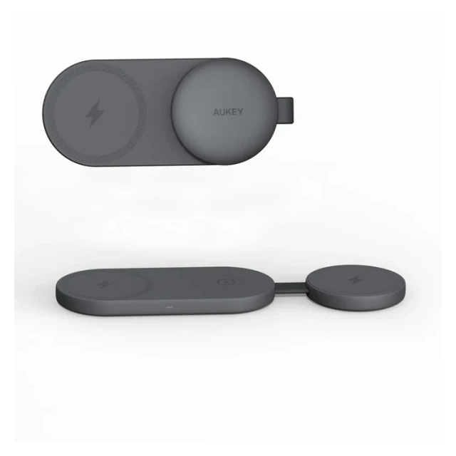 Bežični magnetni punjač za brzo punjenje AUKEY LC-MC314 3-u-1 Qi2.2 MagFusion C Pro