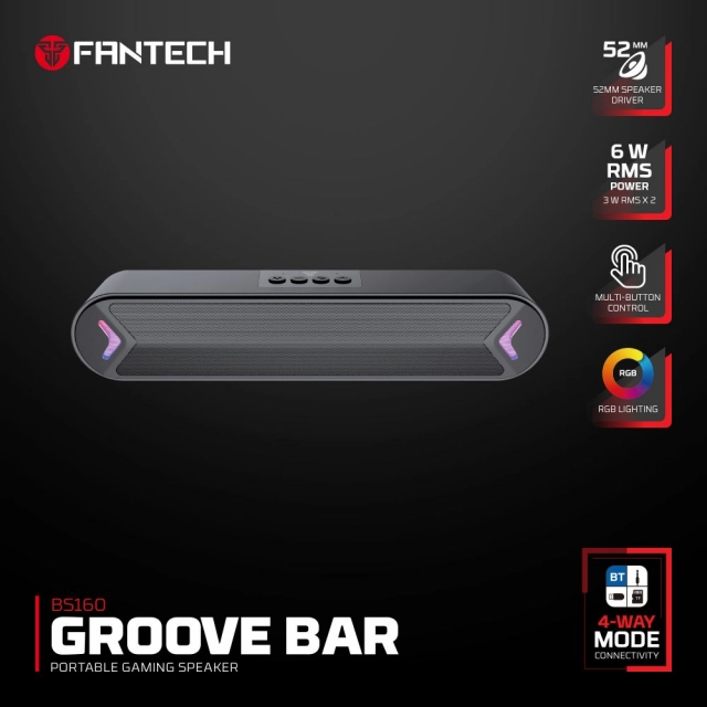 Bluetooth zvucnik Fantech BS160 GROOVE BAR crni