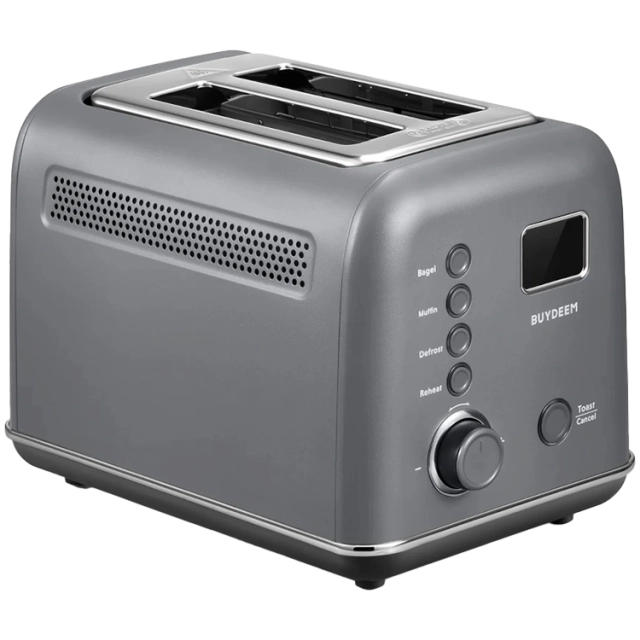 BUYDEEM 2 Slice Automatic Metal Toaster, model DT730E, color Ink Grey, EU