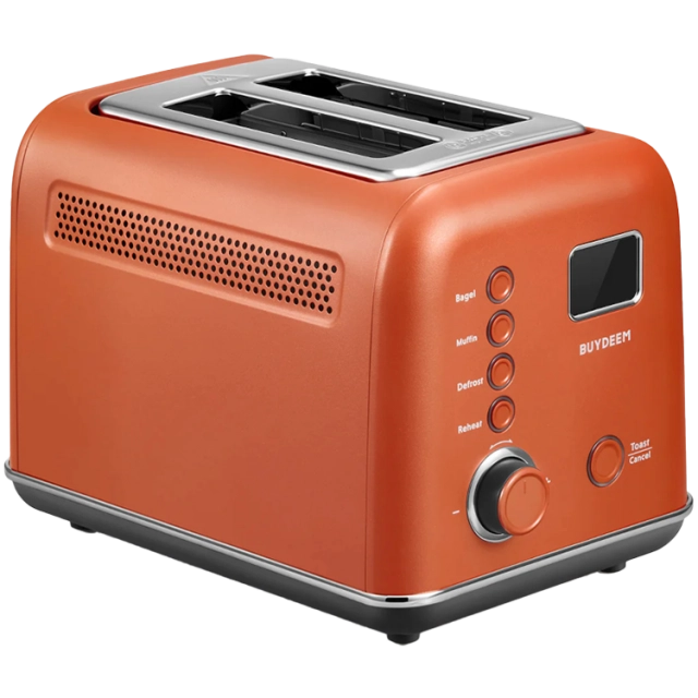 BUYDEEM 2 Slice Automatic Metal Toaster, model DT730E, color Koi Red, EU