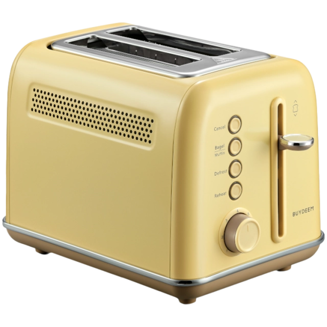 BUYDEEM 2 Slice Toaster, model DT620E, color Mellow Yellow, EU