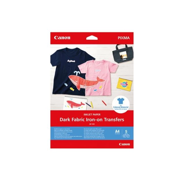 Canon Dark  Fabric Iron-on Transfers A4
