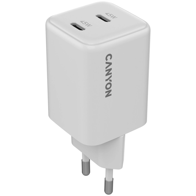 CANYON charger CU45CC GaN 45W 2xPD EU White