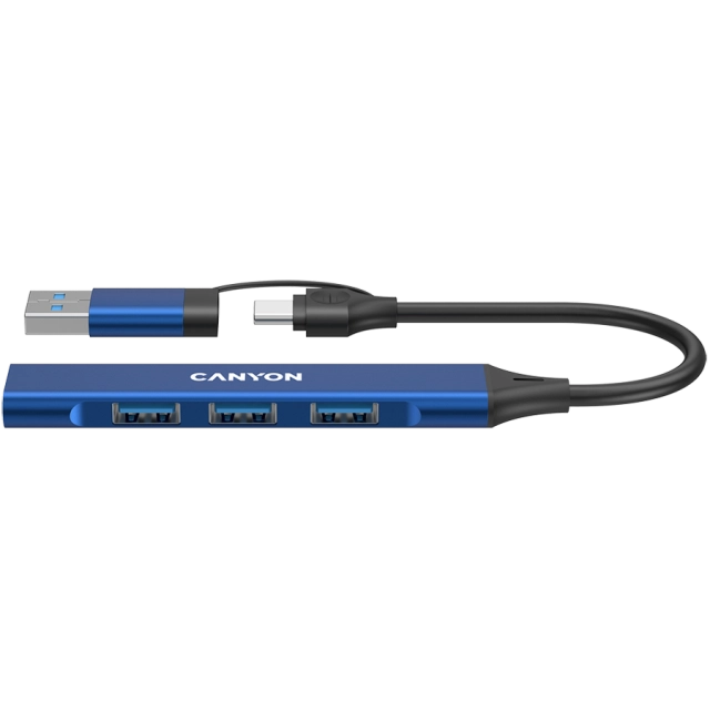 CANYON hub DS-02 4in1 USB-A/C Blue