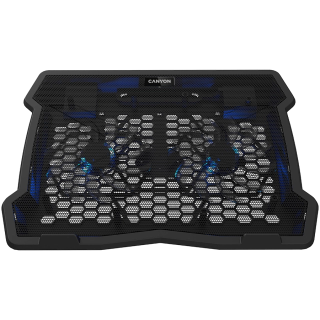 CANYON NS03, Cooling stand dual-fan with 2x2.0 USB hub, support up to 10”-15.6” laptop, ABS plastic and iron, Fans dimension:125*125*15mm(2pcs), DC 5V, fan speed: 800-1000RPM, size:340*265*30mm, 435g