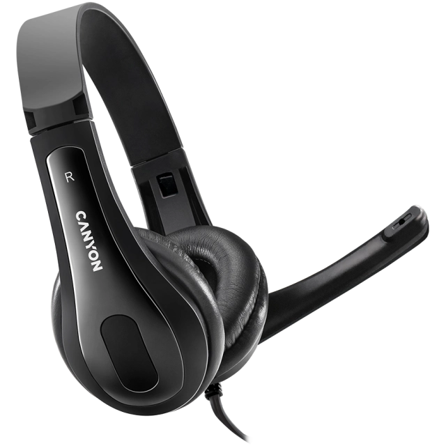 CANYON PC headset CHSU-1 PC Mic USB 2m Black