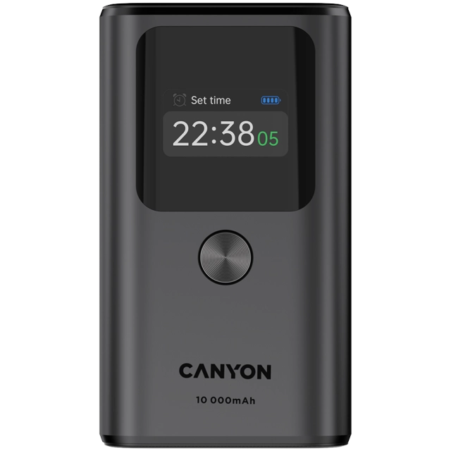 CANYON power bank OnPower 130 TFT 10000 mAh PD30W Dark Grey