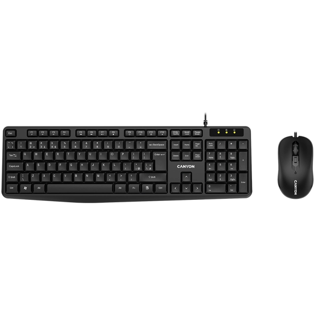 CANYON SET-1 EN/AD Keyboard+Mouse Wired Black