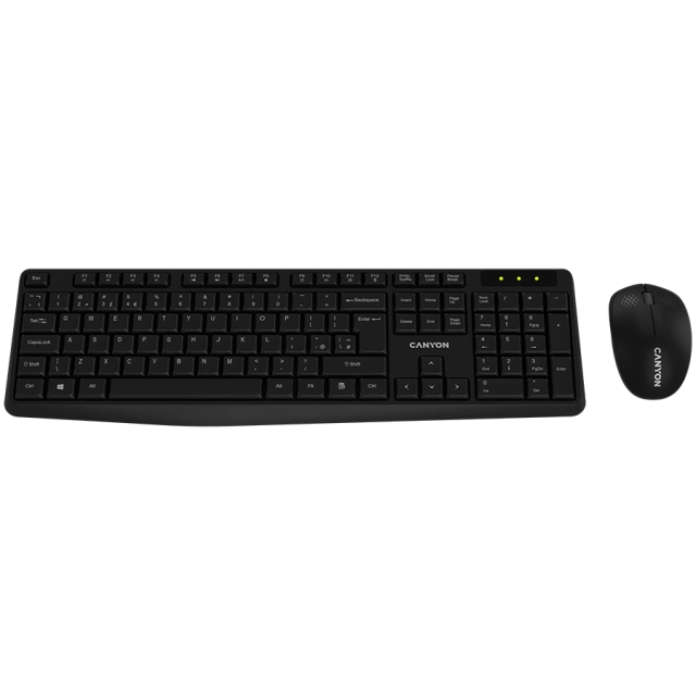 CANYON SET-W01 EN/AD Keyboard+Mouse Wireless Black