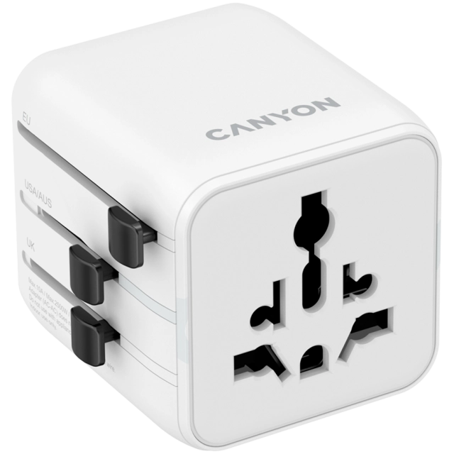 CANYON Travel Adapter OnTour One EU/UK/US/AUS White