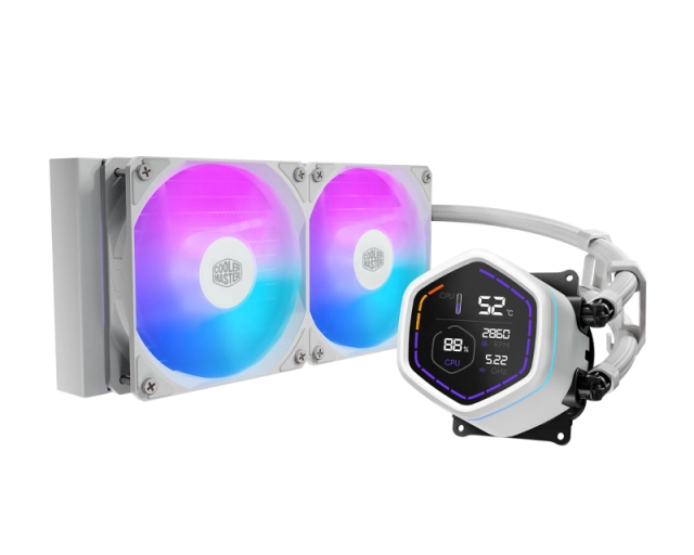 COOLER MASTER MasterLiquid Core Nex Digital 240 White vodeno hlađenje belo (MLX-D24M-A18PW-RD) 