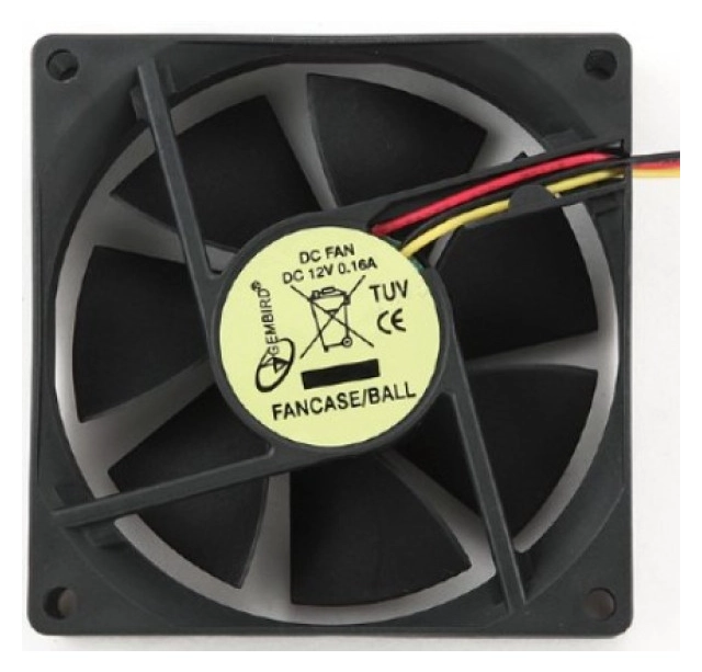 Cooler Ventilator Gembird  80x80mm FANCASE/BALL ball bearing 3-PIN