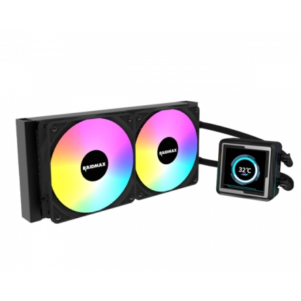 CPU hladnjak Raidmax INFINITA LM240 ARGB LCD 2.73" Black, LM240BK