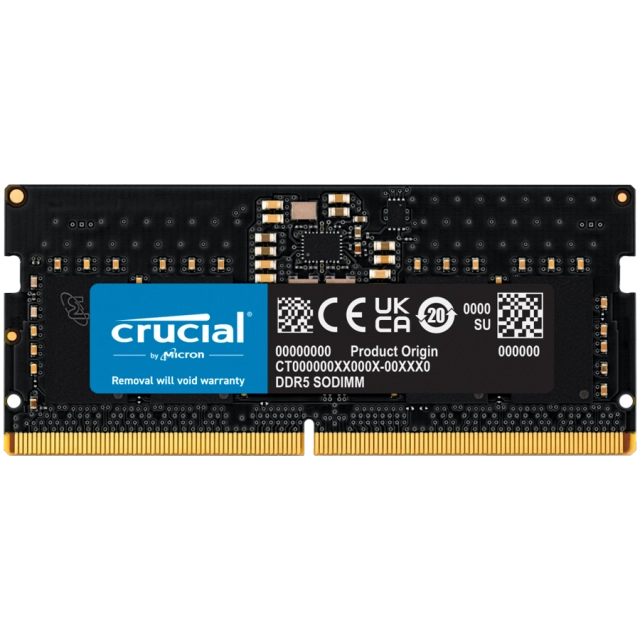 Crucial 8GB DDR5-5600 SODIMM CL46 (16Gbit)