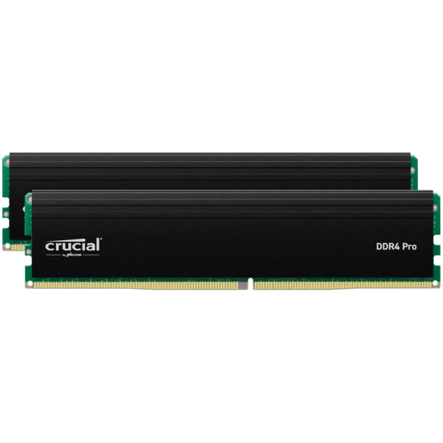 Crucial Pro OC 32GB Kit (2X16GB) DDR5-6400 UDIMM CL38 Black