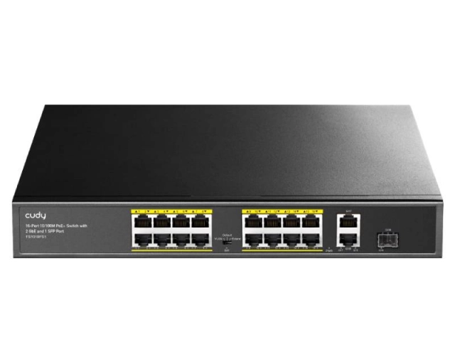 CUDY FS1018PS1 16-Port 10/100M PoE+ Switch with 1 Combo SFP Port 