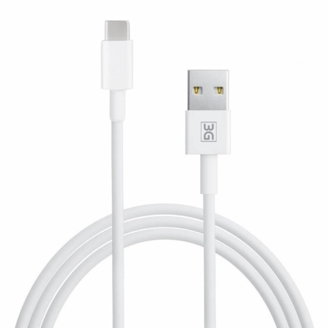 Data kabl L 3G QC, USB na Type C beli 1m