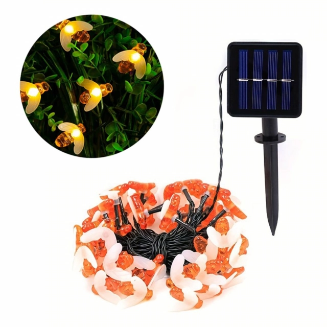 Dekoracija sijalice pcelice solarne 12m