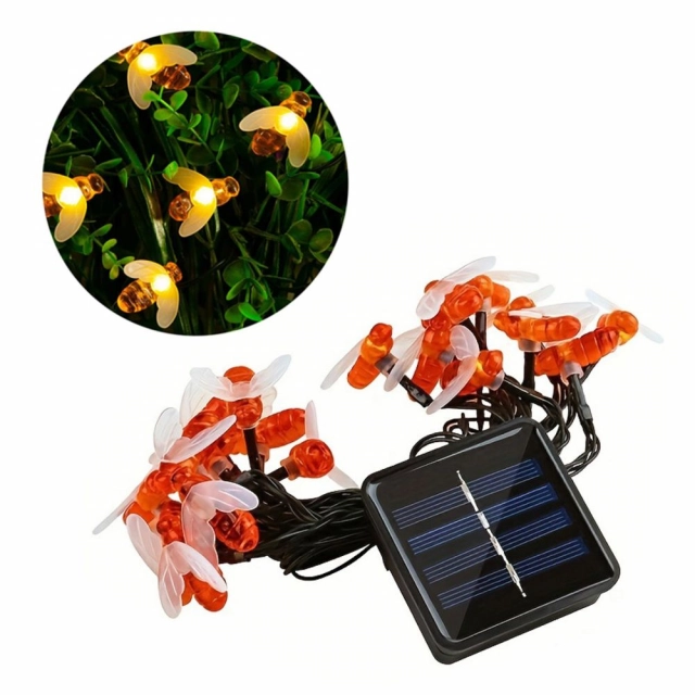 Dekoracija sijalice pcelice solarne 5m