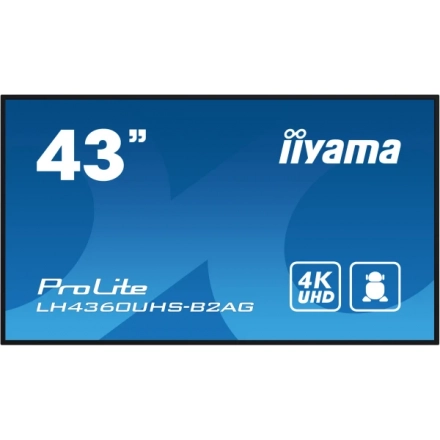 Digitalni ekran 43" Iiyama LH4360UHS-B2AG VA 3840x2160/Android 11/60Hz/6.5ms