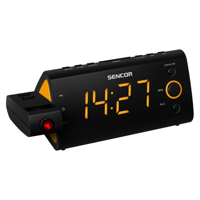 Digitalni sat sa alarmom SENCOR SRC 330 OR narandžasti
