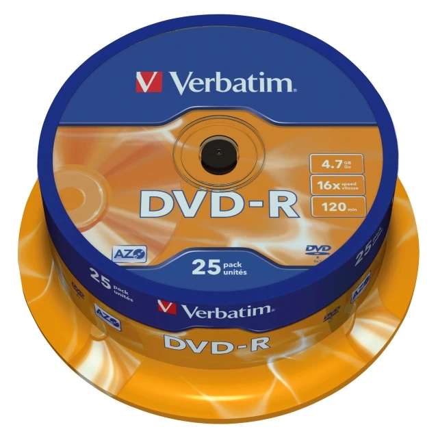 DVD-R Verbatim 16x 25/1 na štapu