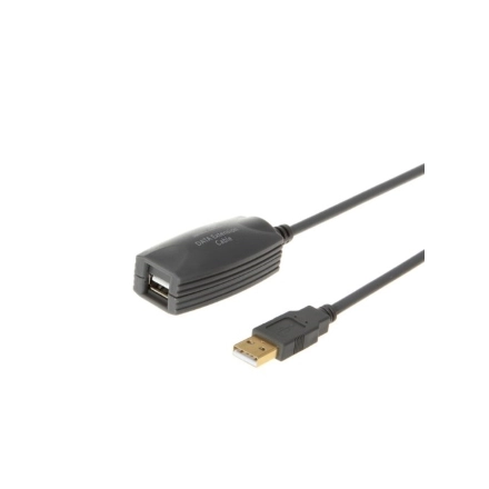 E-GREEN Kabl sa pojačivačem USB A - USB A M/F 5m crni 