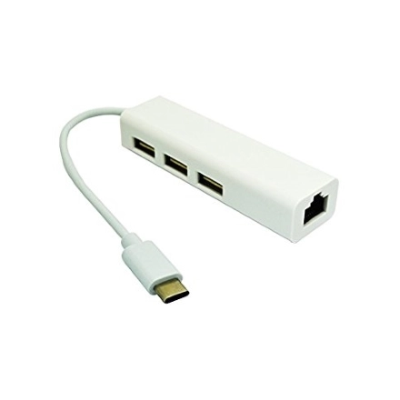 E-GREEN USB 3.1 tip C HUB (3 port USB 2.0 + 1port fast ethernet) 