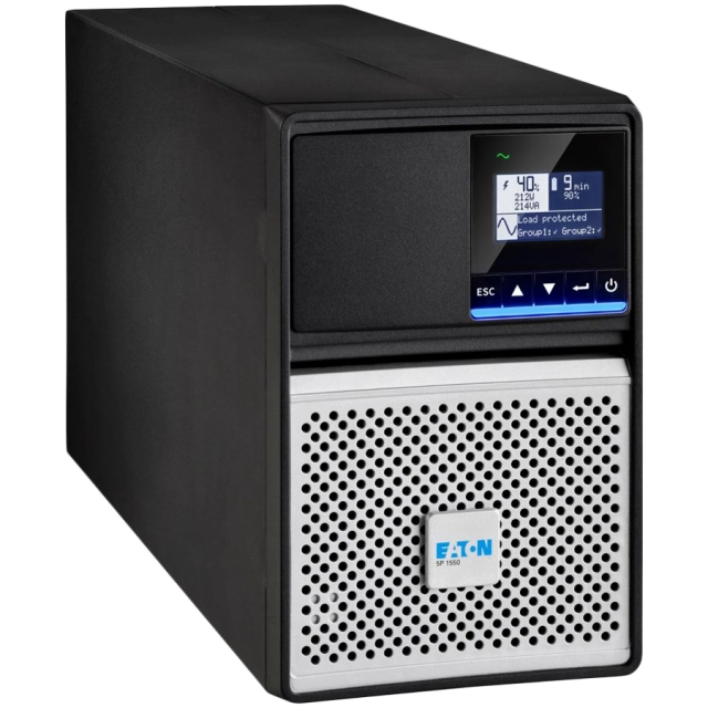Eaton 5P Gen2 UPS, 1550 VA, 1350 W, Tower, Sine wave, Line interactiv, Input C14, Outputs (8) C13, warranty 3 year on electronics, 2 year on battery.
