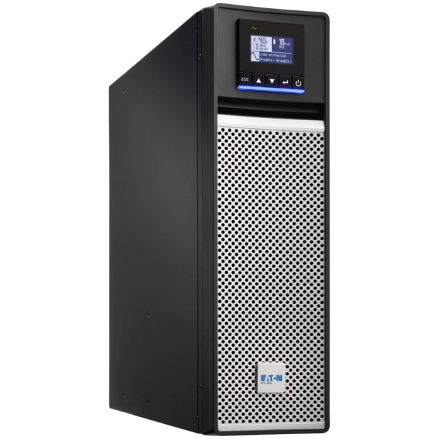 Eaton UPS 5PX Gen2 3000VA/3000W; 3U; Rack/Tower; Line Interactive; Input C20; Output C13x 8, 1x C19; LCD display; USB port; Serial port (RS232); Dry contacts (3 outputs, 1 input, optocoupler, DB9); Network card slot; Rack-mounting kit; 3Yr on electronics, 2yrs on battery
