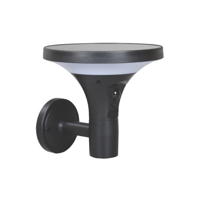EUROLAMP solarna zidna lampa sa senzorom pokreta, 3.8W, 500lm, crna 145-20862