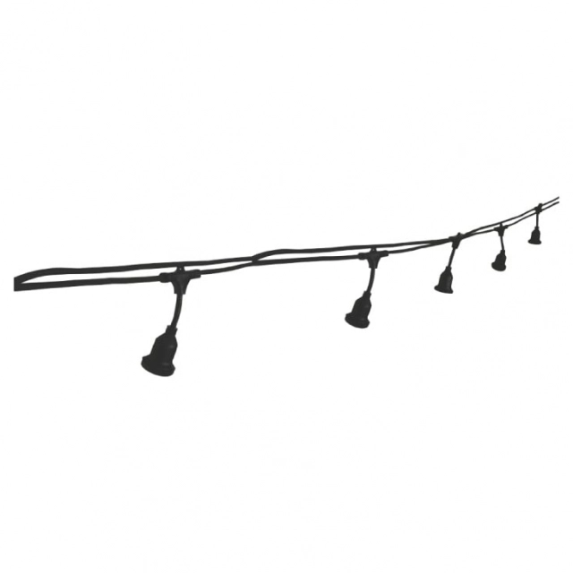 EUROLAMP spoljna girlanda sa 20 grla E27, 10+1 m, IP64, crna 147-47091